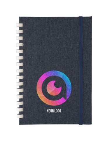 Carnet A6 en rPET Ilias Matières : papier recyclé Couleurs : noir cadeau entreprise pas cher