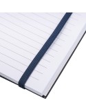 Carnet A6 en rPET Ilias Matières : papier recyclé Couleurs : noir personnalisation sur mesure