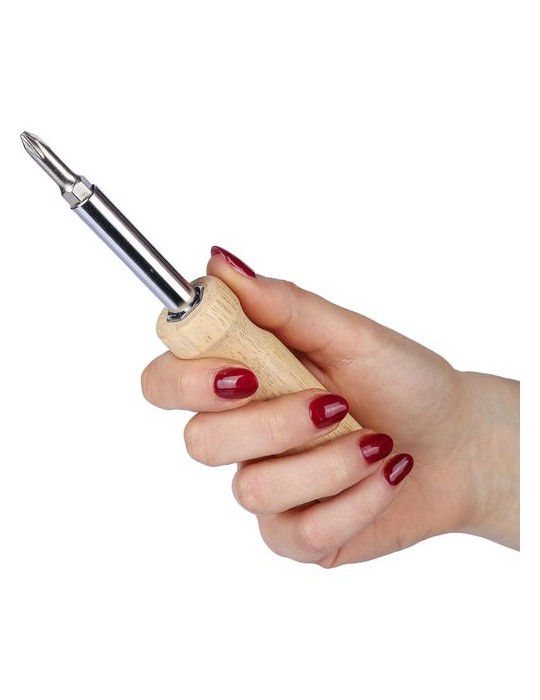 Jeu de tournevis en bois d’hévéa Leni