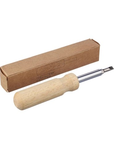 Jeu de tournevis en bois d’hévéa Leni Matières : bois Couleurs : brun personnalisation rapide en France