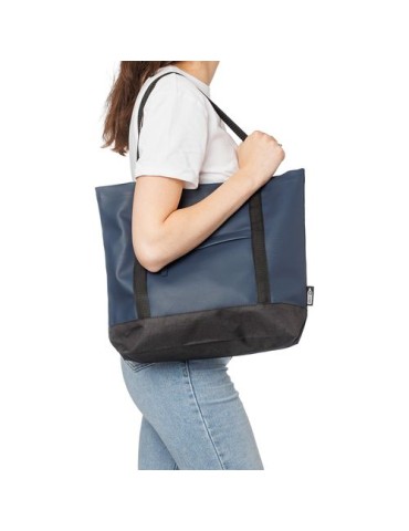 Sac shopping en polyester rPET 600D Lumi Matières : polyester Couleurs : bleu accessoire événementiel unique