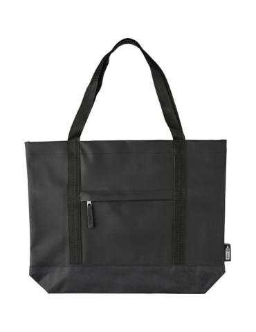 Sac shopping en polyester rPET 600D Lumi Matières : polyester Couleurs : noir cadeau entreprise pas cher