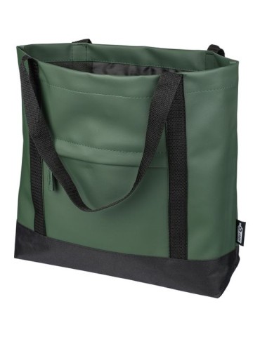 Sac shopping en polyester rPET 600D Lumi Matières : polyester Couleurs : noir marquage laser ultra précis