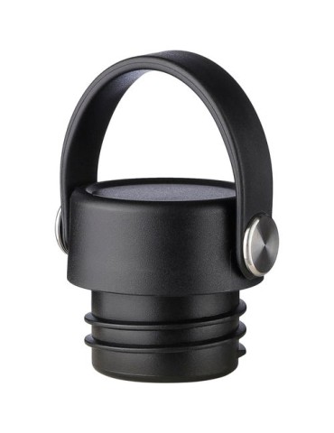 Gourde double paroi de 500 ml en acier inoxydable recyclé Lior Matières : silicone Couleurs : noir marquage laser ultra précis
