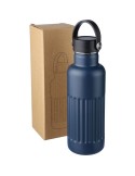 Gourde double paroi de 500 ml en acier inoxydable recyclé Lior Matières : silicone Couleurs : blanc cadeau affaires élégant