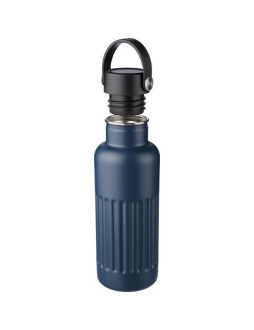 Gourde double paroi de 500 ml en acier inoxydable recyclé Lior Matières : silicone Couleurs : gris cadeau client original