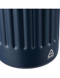 Gourde double paroi de 500 ml en acier inoxydable recyclé Lior Matières : silicone Couleurs : bleu cadeau entreprise pas cher