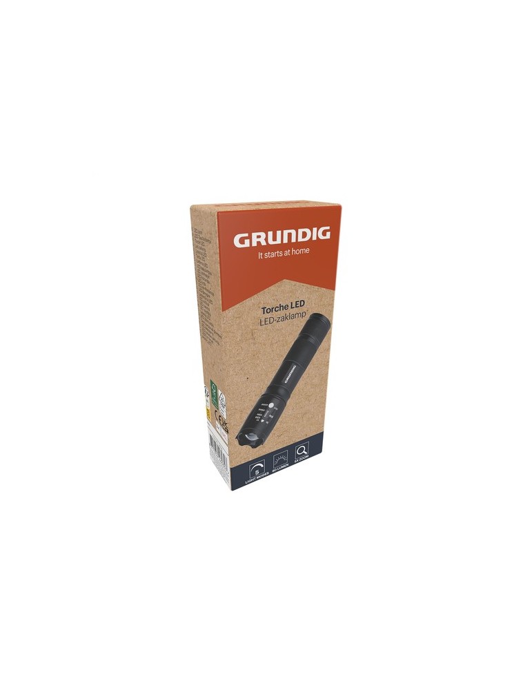 Grundig 1W LED-Torch Zoom lampe de poche