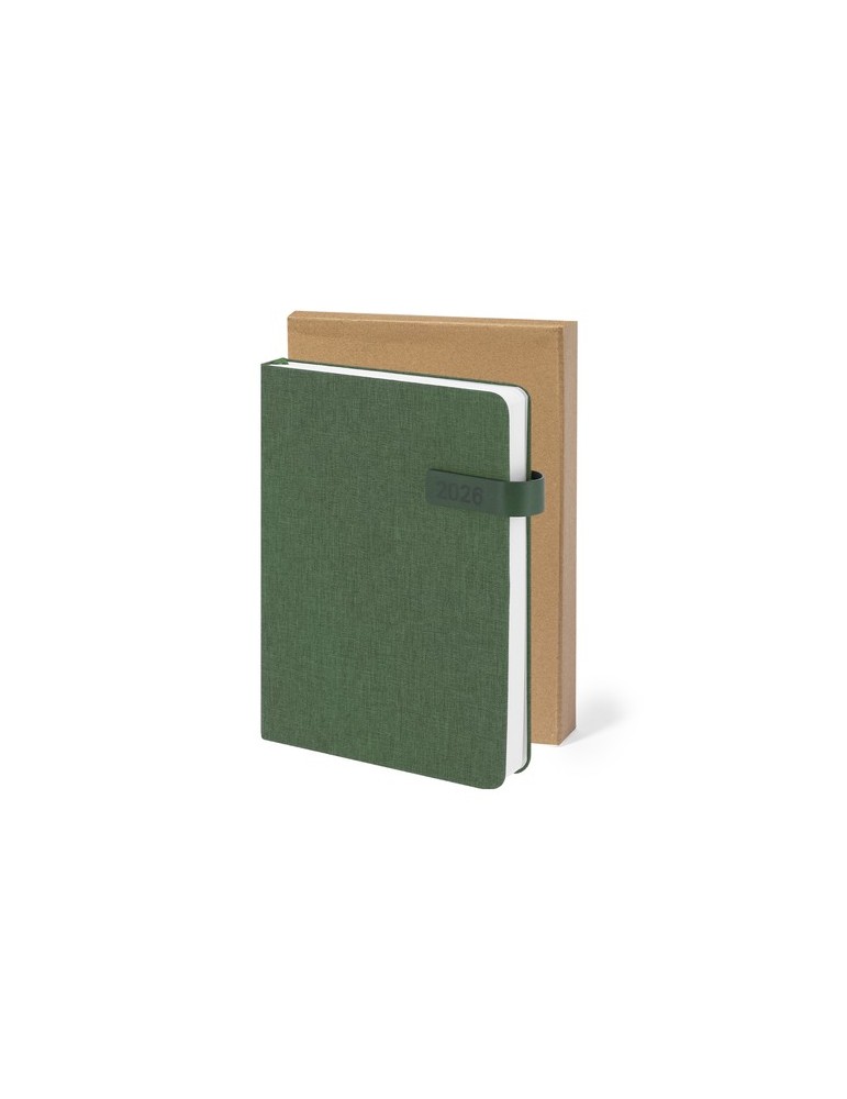 Agenda Mylok Matières : PET recyclé Couleurs : bleu marine impression haute définition