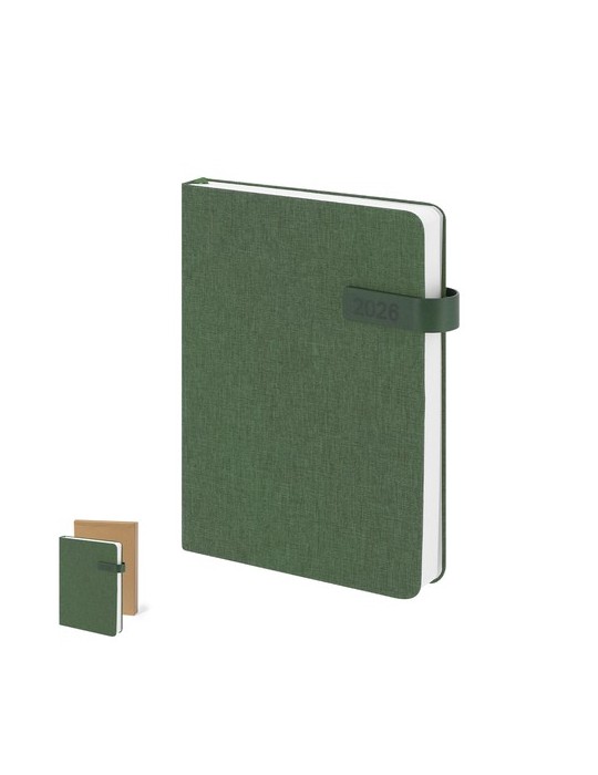 Agenda Mylok Matières : PET recyclé Couleurs : vert cadeau entreprise pas cher