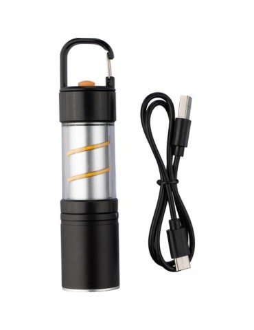 Lampe de poche COB en aluminium Vela Matières : ABS Couleurs : noir cadeau entreprise pas cher