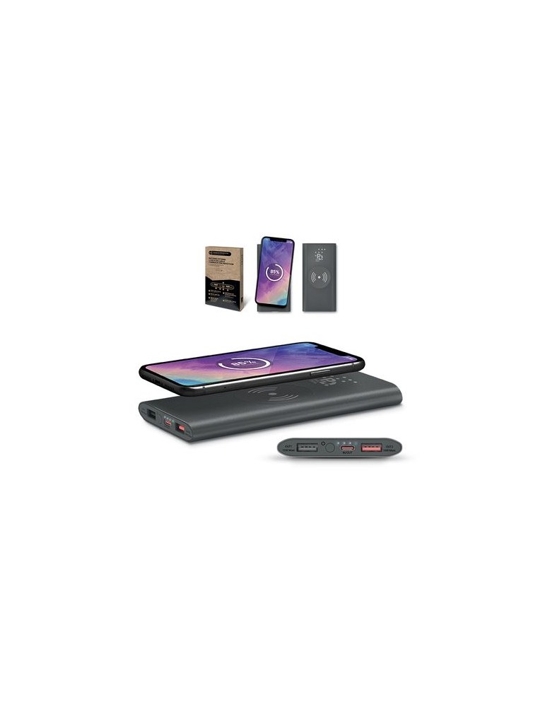 BATTERIE EXTERNE Li-po 8000 mAh ET CHARGEUR PAR INDUCTION 15W