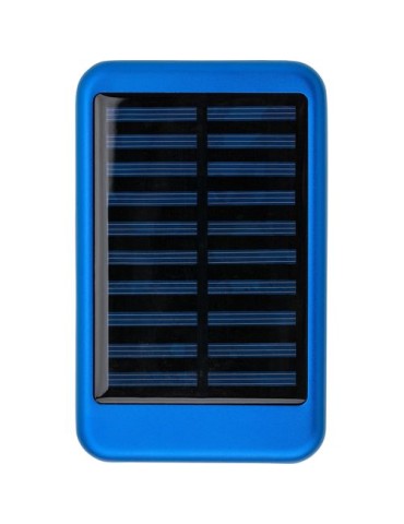 Chargeur solaire en aluminium Tycho Matières : aluminium Couleurs : bleu impression haute définition