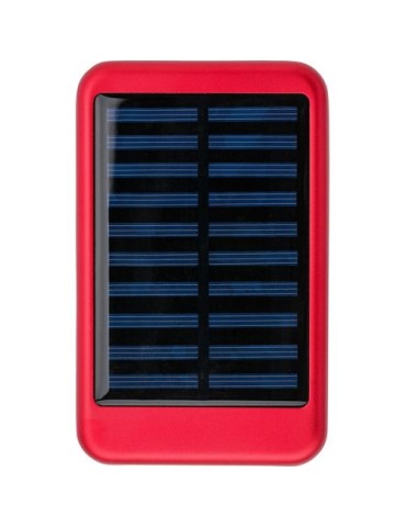Chargeur solaire en aluminium Tycho Matières : aluminium Couleurs : bleu marquage couleur éclatante