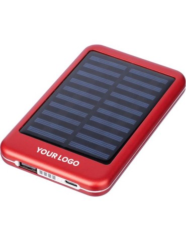 Chargeur solaire en aluminium Tycho Matières : aluminium Couleurs : bleu personnalisation rapide en France