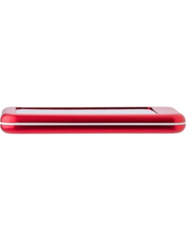 Chargeur solaire en aluminium Tycho Matières : aluminium Couleurs : rouge goodies personnalisé en stock