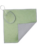 Serviette de golf en rPET Idris Matières : PET recyclé Couleurs : rouge personnalisation sur mesure