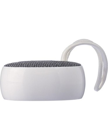 Enceinte en ABS recyclé Mireya Matières : nylon Couleurs : blanc impression haute définition