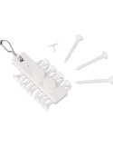 Ensemble de tees de golf en ABS recyclé Aveline Matières : fer Couleurs : blanc objet promotionnel éco-responsable