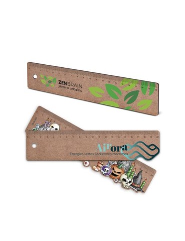 REGLE EN MDF 20,5 x 4,5 cm (100 cm2 maxi) Matières : MDF Couleurs : blanc cadeau entreprise pas cher