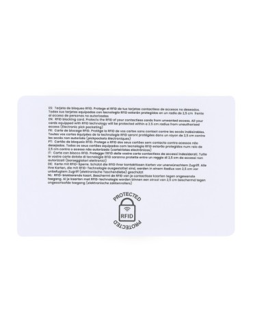 Carte RFID Fatton Matières : PVC Couleurs : blanc cadeau entreprise pas cher