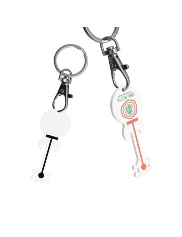 PORTE-CEL MOUSQUETON AVEC JETON FORME GUITARE