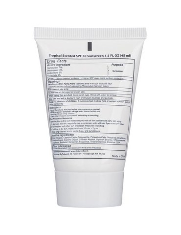 Crème solaire SPF30 Maelis Matières : polyéthylène (PE) Couleurs : blanc goodies publicitaire événementiel
