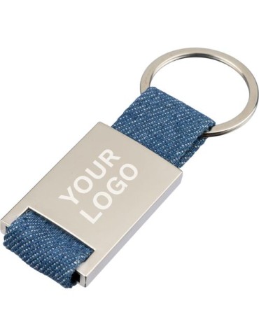 Porte-clés en denim Ori Matières : métal Couleurs : bleu impression haute définition