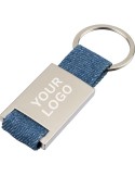 Porte-clés en denim Ori Matières : métal Couleurs : bleu impression haute définition