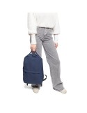 Sac à dos porte-ordinateur en polycoton 330 g/m2 Seraphina Couleurs : bleu objet promotionnel éco-responsable