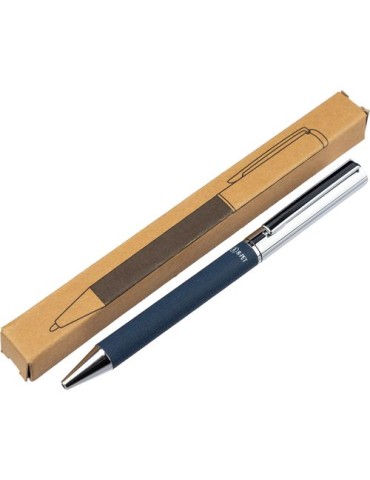 Stylo à bille rotatif en laiton Jalen Matières : acier inoxydable Couleurs : noir personnalisable avec votre logo