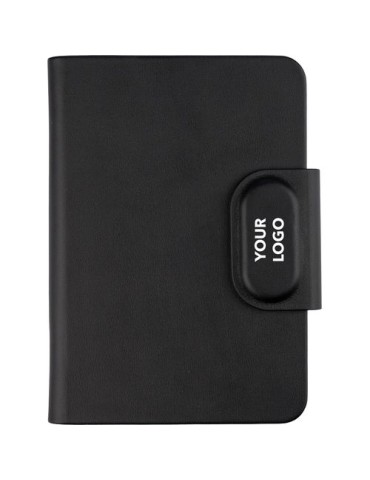 Etui pour passeport en PU recyclé Mavi Matières : polyester Couleurs : noir cadeau entreprise pas cher
