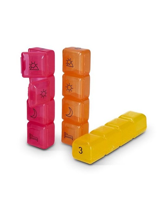 PILULIER HEBDOMADAIRE AVEC ETUI SIMILI CUIR