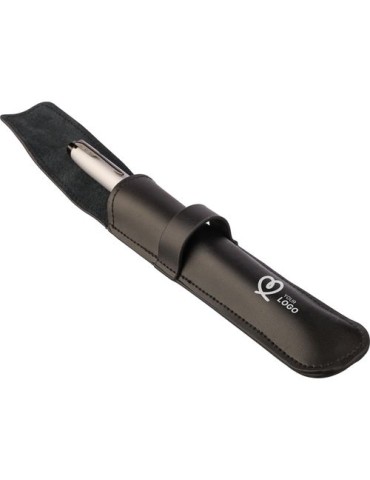 Étui à stylo en cuir Nadir Matières : cuir Couleurs : noir cadeau collaborateur premium