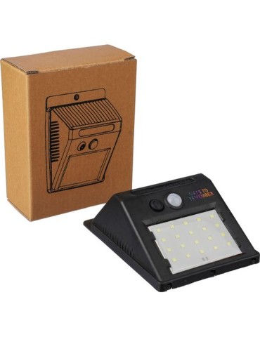 Lampe solaire en PP munie 20 LED COB Briony Matières : fer Couleurs : noir livraison express 24h 48h