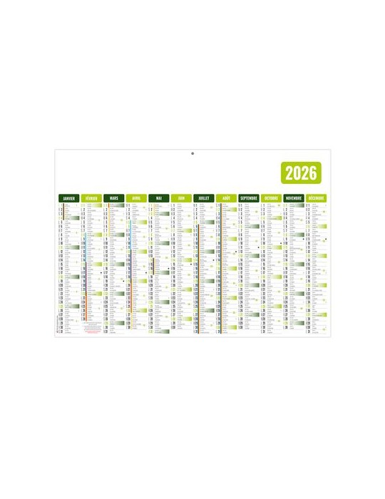 BASECO BLEU 2026 - STANDARD 550 x 345 mm - LEGER 400G - SANS MARQUAGE - 1 TROU EN TETE