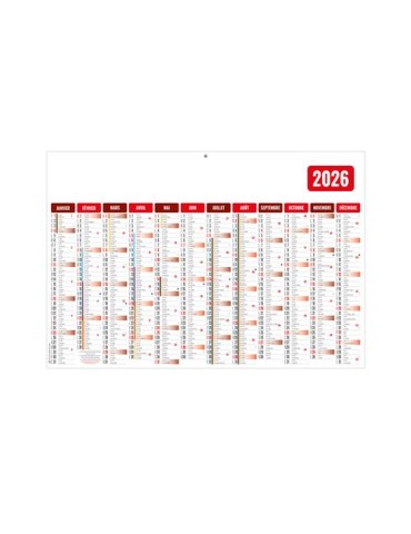 BASECO BLEU 2026 - STANDARD 550 x 345 mm - LEGER 400G - SANS MARQUAGE - 1 TROU EN TETE Couleurs : vert personnalisation rapide e