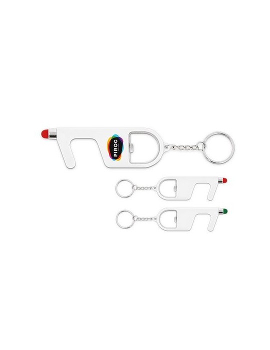 PORTE-CLES 3 EN 1 SANS CONTACT ANTIBACTERIEN