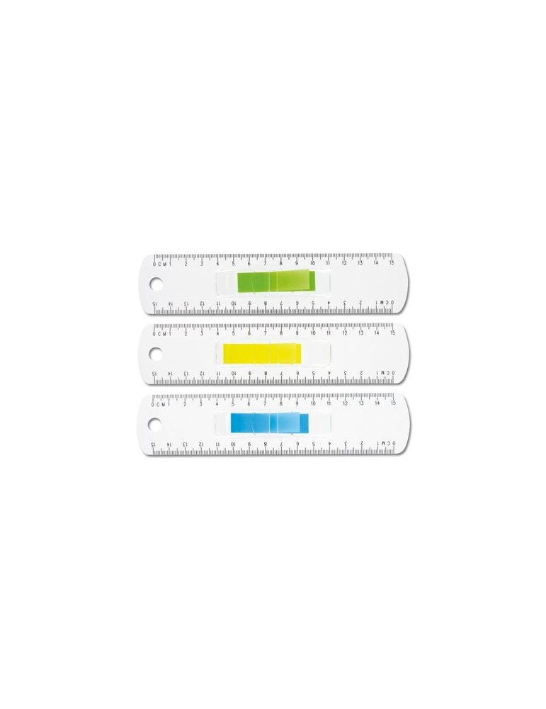 REGLE TRANSPARENTE 15 CM AVEC MARQUE PAGE