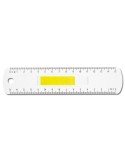 REGLE TRANSPARENTE 15 CM AVEC MARQUE PAGE Matières : polystyrène (PS) Couleurs : jaune accessoire événementiel unique