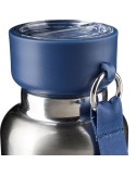 Gourde double paroi de 500 ml en acier inoxydable Zev Matières : polyester Couleurs : bleu marquage laser ultra précis
