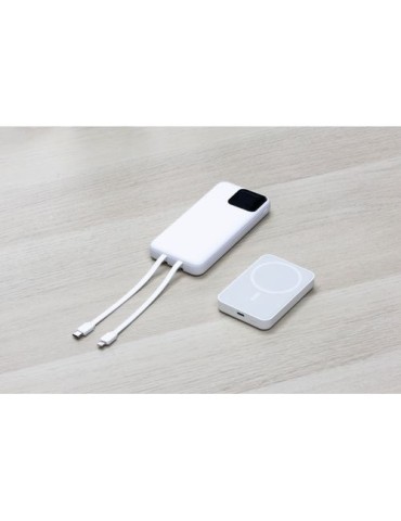 Chargeur BrandCharger Powercharge 10000 Eco Matières : ABS recyclé Couleurs : blanc personnalisation rapide en France
