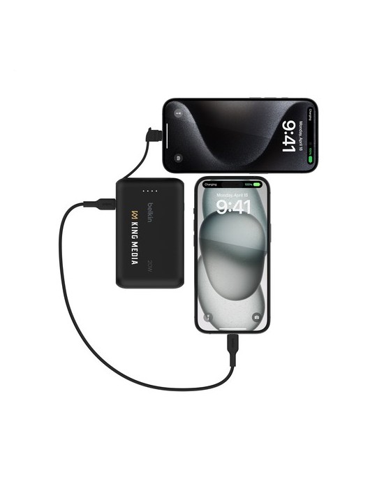Belkin BoostCharge Power Bank 10K Câble intégré