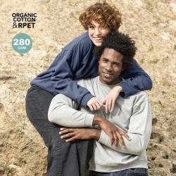 Sweat-Shirt Personnalisé Éco-responsable Confortable Adulte Sendex Matières : coton organique Taille textile : XS Couleurs : noi 2