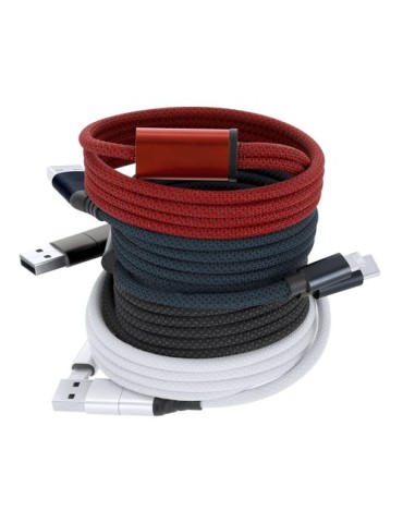 Câble de Charge Briony Matières : polyester Couleurs : rouge accessoire événementiel unique