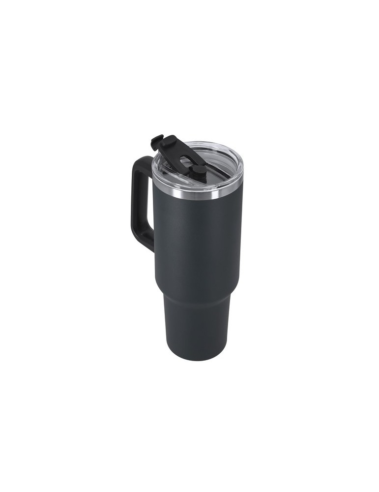 Tasse Thermique Liena Couleurs : gris Matières : acier inoxydable recyclé impression logo haute qualité