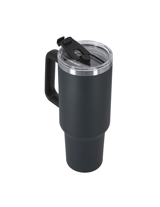 Tasse Thermique Liena Couleurs : noir Matières : acier inoxydable recyclé marquage couleur éclatante