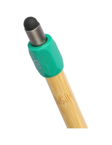 Stylo bille en bambou avec fonction spinner Fenn Matières : bambou Couleurs : blanc impression logo haute qualité
