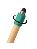 Stylo bille en bambou avec fonction spinner Fenn Matières : bambou Couleurs : bleu cobalt personnalisable avec votre logo