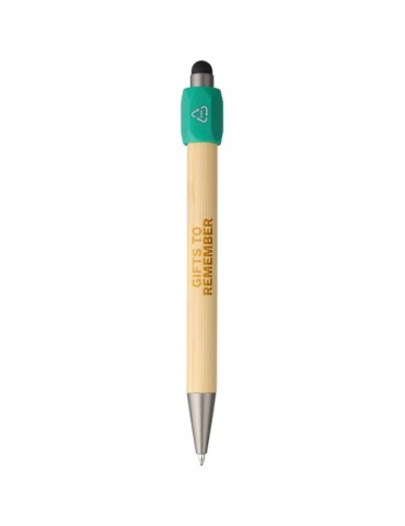 Stylo bille en bambou avec fonction spinner Fenn Matières : bambou Couleurs : bleu cobalt goodies personnalisé en stock